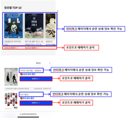 청년문화패스 결제방법-모바일 버전